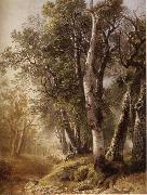 Asher Brown Durand Trees by the Brookside,Kingston Sweden oil painting artist